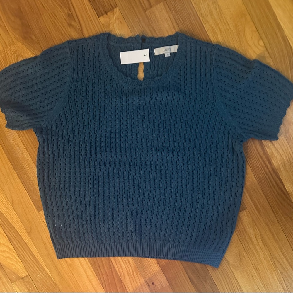 NWT LOFT Deep Teal Knit Sweater